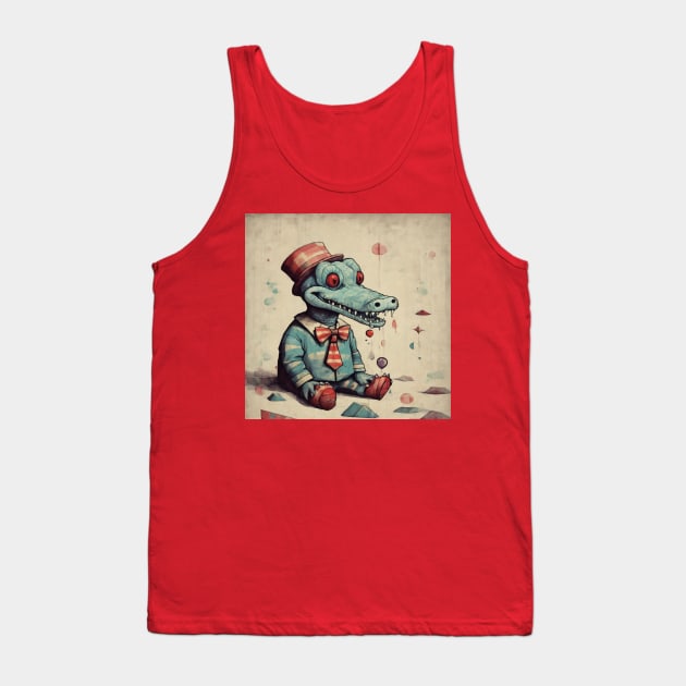 Crocodile cute retro Tank Top by nonagobich